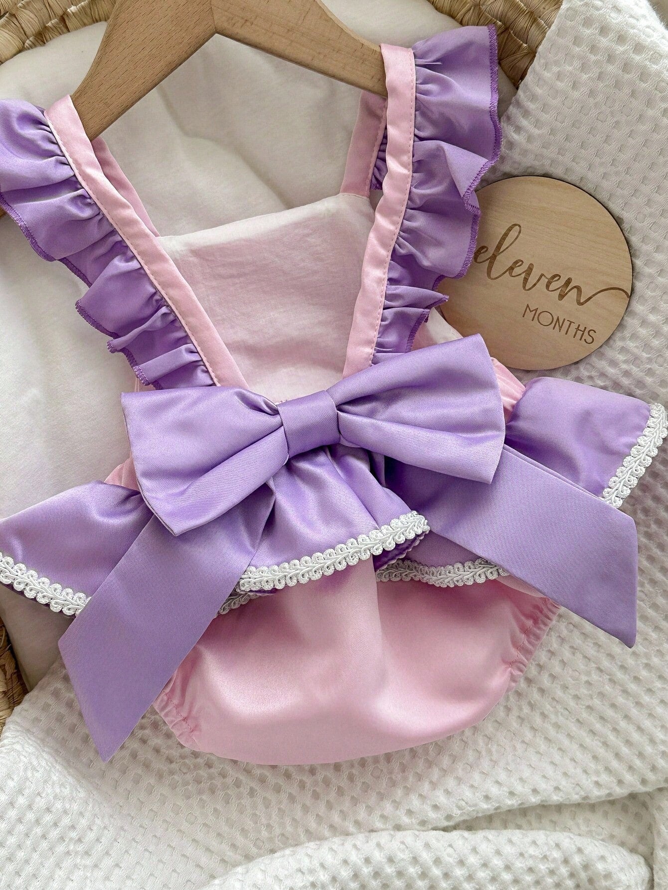 Baby Girl Cute Ruffled Bowknot Decor Photography Dress
