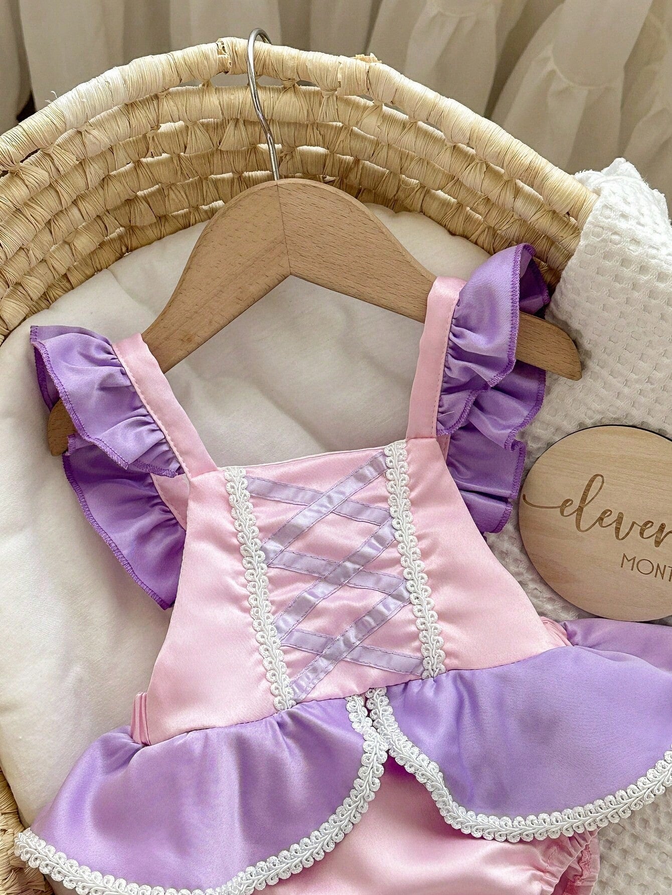Baby Girl Cute Ruffled Bowknot Decor Photography Dress