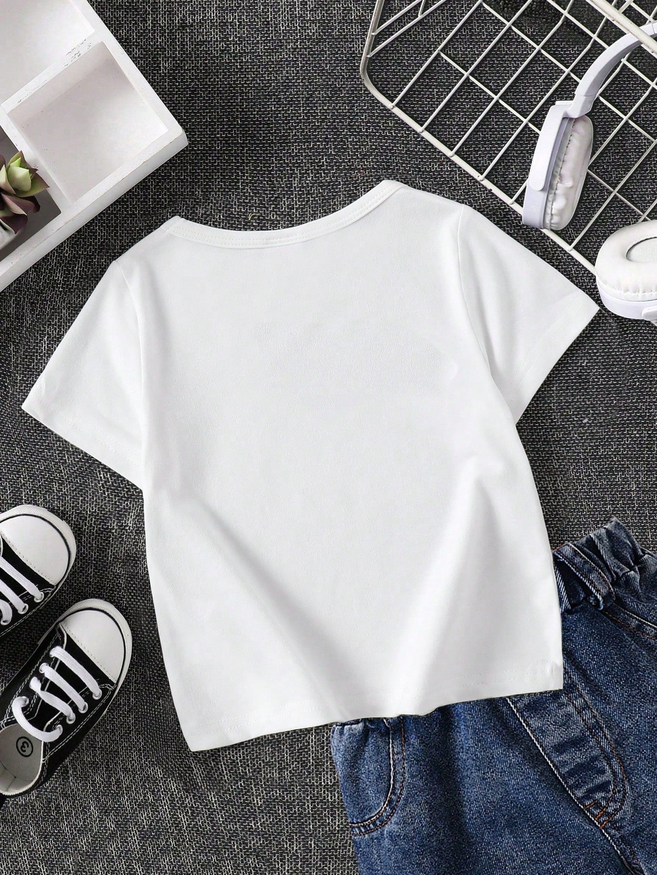 Baby Girl Fashionable Letter Print Short Sleeve T-Shirt Tee, Summer