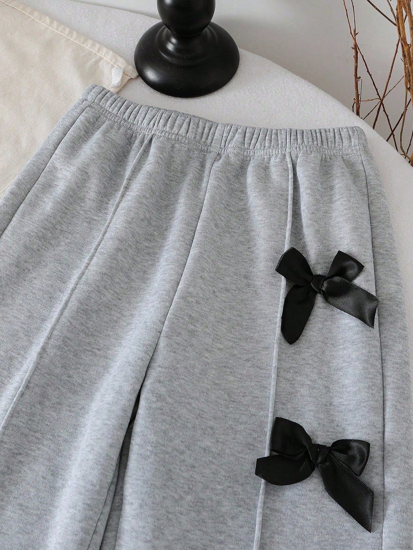 Baby Girl Letter Print Crew Neck Sweatshirt And Butterfly Decor Pants Set