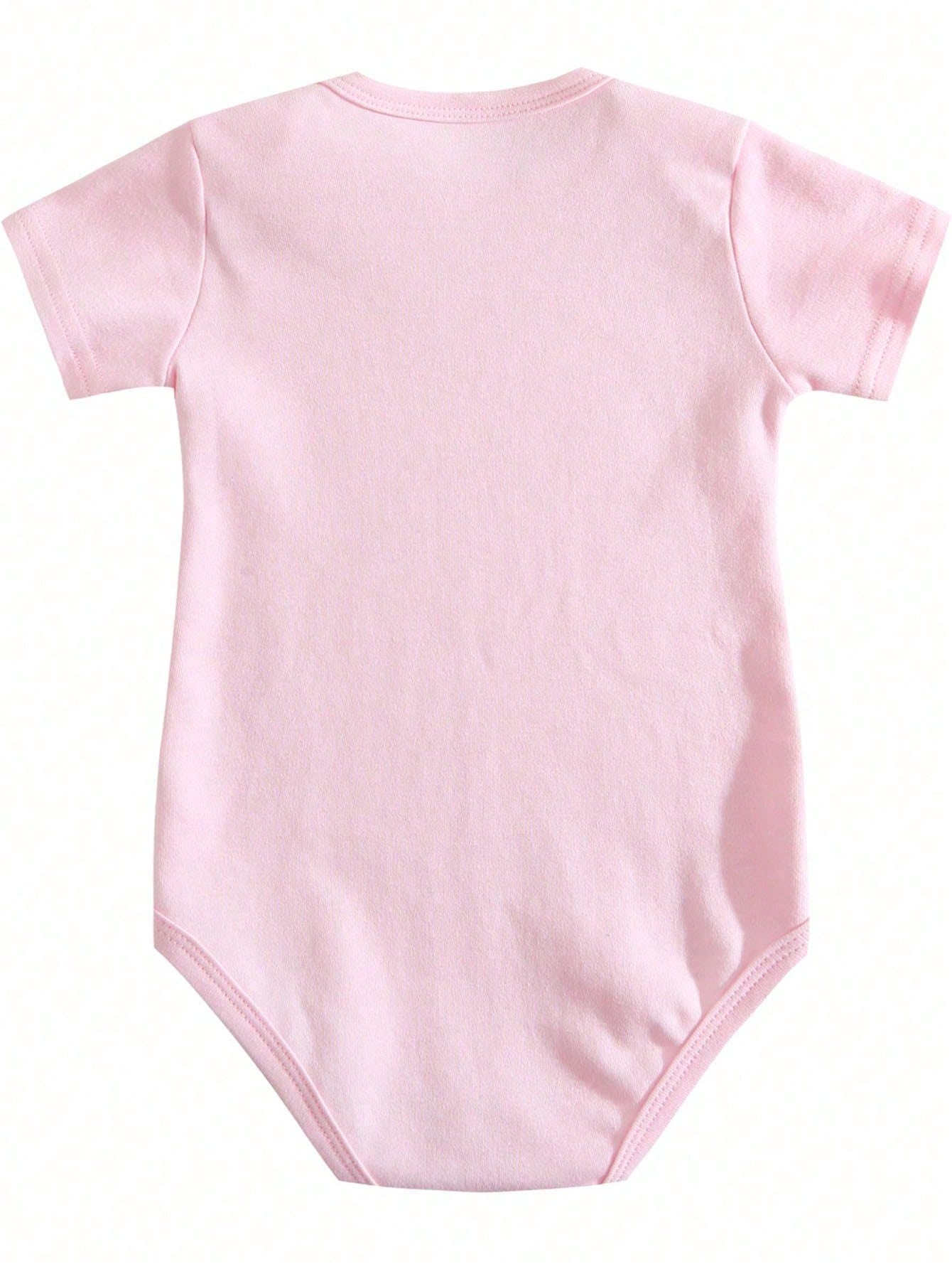 Baby "Grandma's Girl" Print Casual Short-Sleeved Triangle One-Piece Dress, Suitable For Toddler And Baby Girls For Outdoor Play In Summer