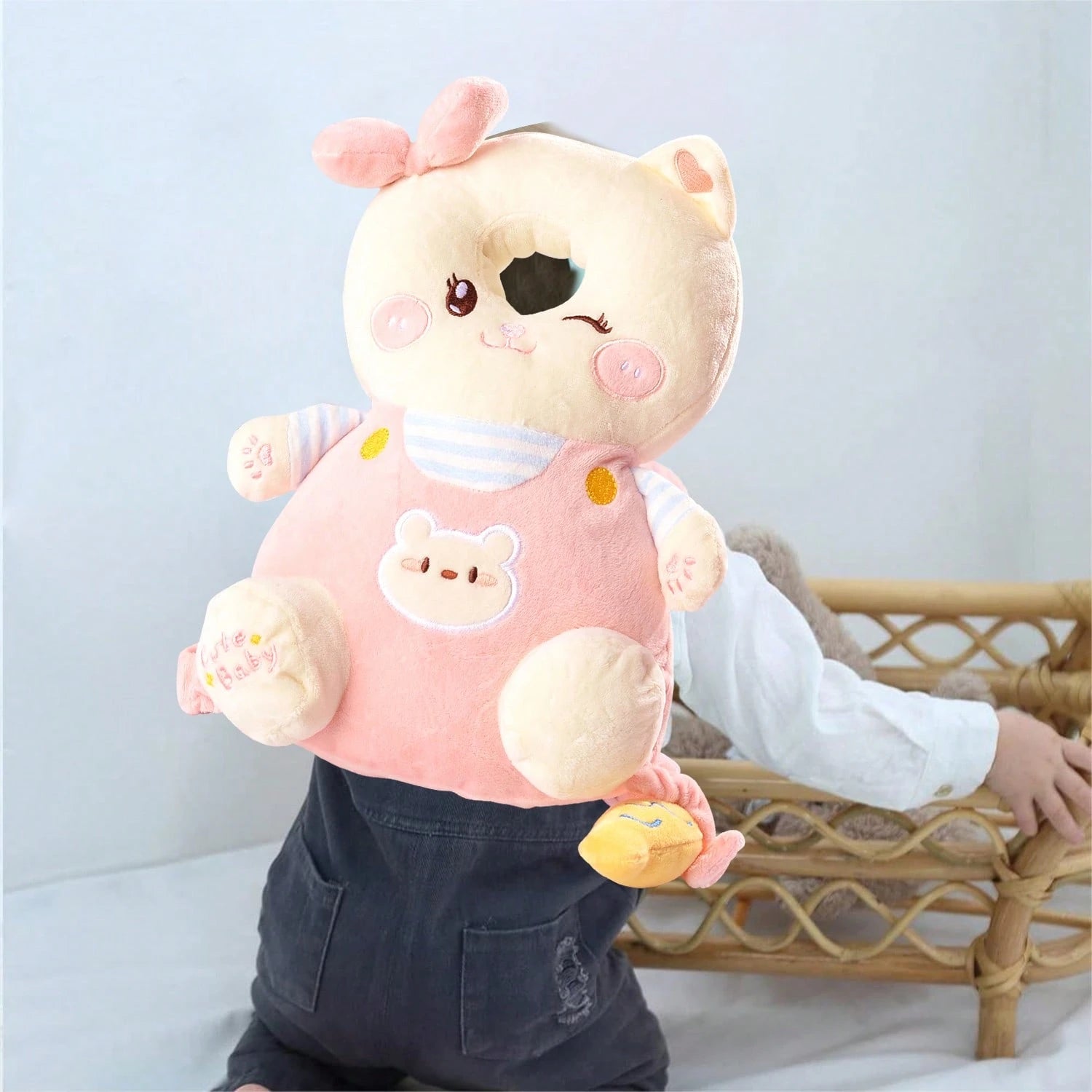 Baby Head Protector Pad Safety Pad For Walking & Crawling,Toddlers Head Safety Adjustable Back-Pack