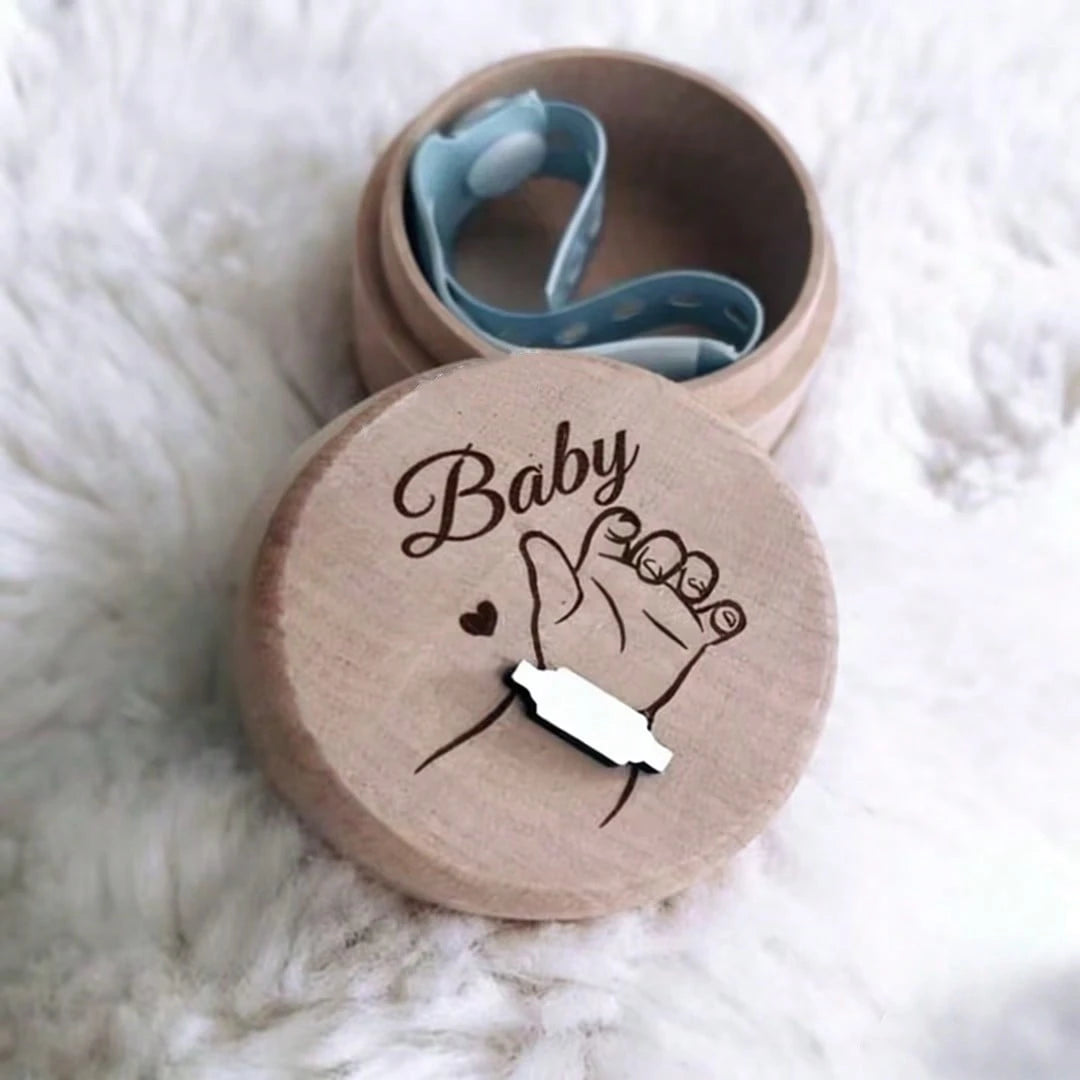 Baby Hospital Bracelet Keepsake Box Wooden Baby Birth Commemorative Bracelet Box, Christening Gift Or Champagne Color Suitable For Baby Shower Party And Christening, Baby Announcement, Baby Essentials