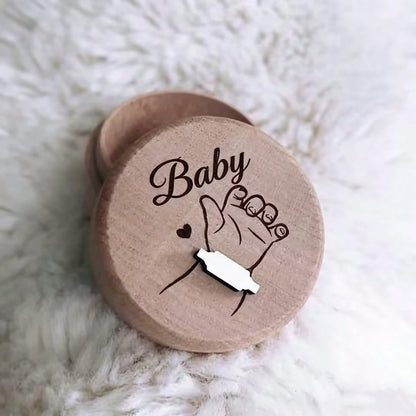 Baby Hospital Bracelet Keepsake Box Wooden Baby Birth Commemorative Bracelet Box, Christening Gift Or Champagne Color Suitable For Baby Shower Party And Christening, Baby Announcement, Baby Essentials