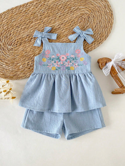 Babygirl Holiday Outfits Christmas Casual Outfits Pink Halter Top And Shorts Summer Two Pieces Suit! Made Of Knitted Jacquard Fabric, The Unique Jacquard Design Increases The Artistic Sense Of T