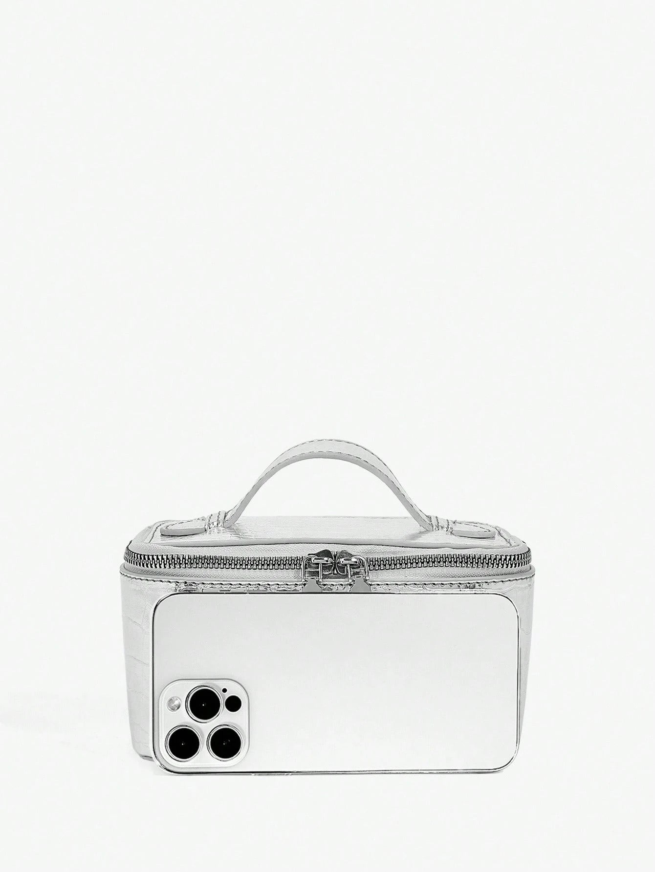 BAE Women's Silver Color Versatile Fashion Handbag For Daily Use