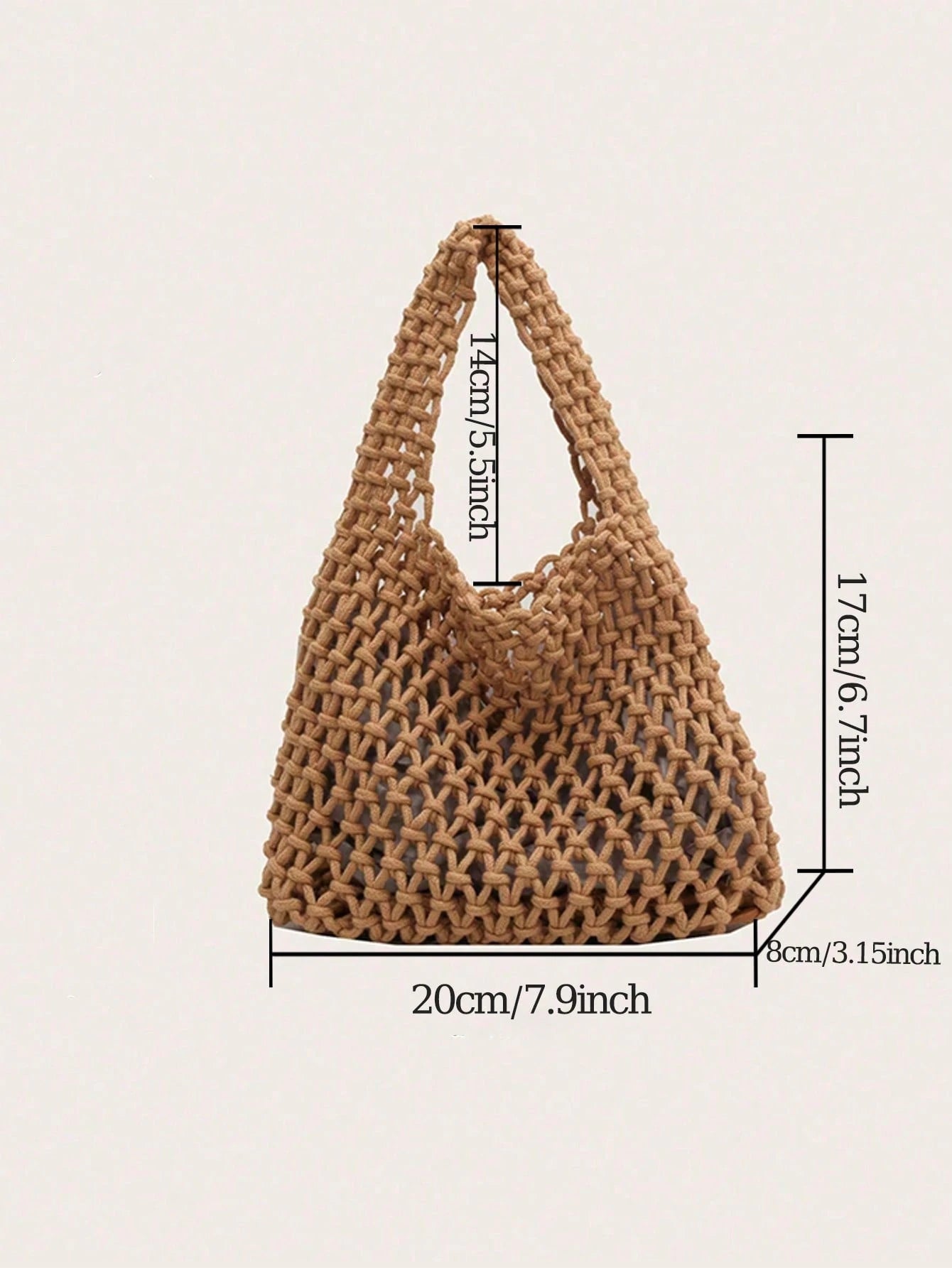 BAILEE Fashionable Colorful Polyester Yarn Hand-Woven Pattern Handbag With Ocean Pendant, Suitable For Vacation