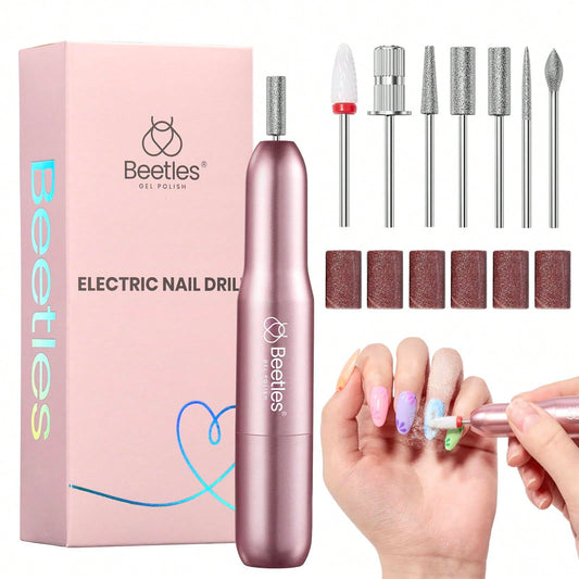 Beetles Electric Nail Drill Kit 0-12000 RPM Portable Nail File With 7 Bits For Gel Acrylic Dip Nails