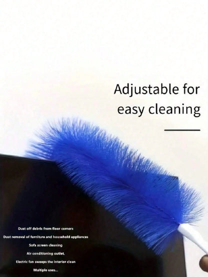 Bendable Duster, Spider Web Brush, Fan Cleaning Brush - Ultra-Fine Fiber Brush Head, Washable - Suitable For Fans, Air Conditioners, Drains, Screens, Blinds, Sofas, Furniture, Vents, Curtains, Cars, E