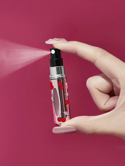 Betty Boop x 5 Ml/0.2 Oz Pink Refillable Perfume Atomizer Spray Bottle With Bottom Filling Self-Pump Type Reusable Fragrance Bottle, Mini Portable Cosmetic Bottle Liquid Filling Bottle,With A Vi