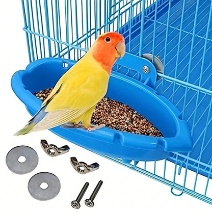 Bird Bath Cage With Randomly Colored Balls, Feeding Bowl, Bird Bath Basin, Basin, Hanging Bird Bath, Toy, Shower, Parrot, Cockatiel, Shower Box, Food Feeder, Tray, Bird Cage Accessories