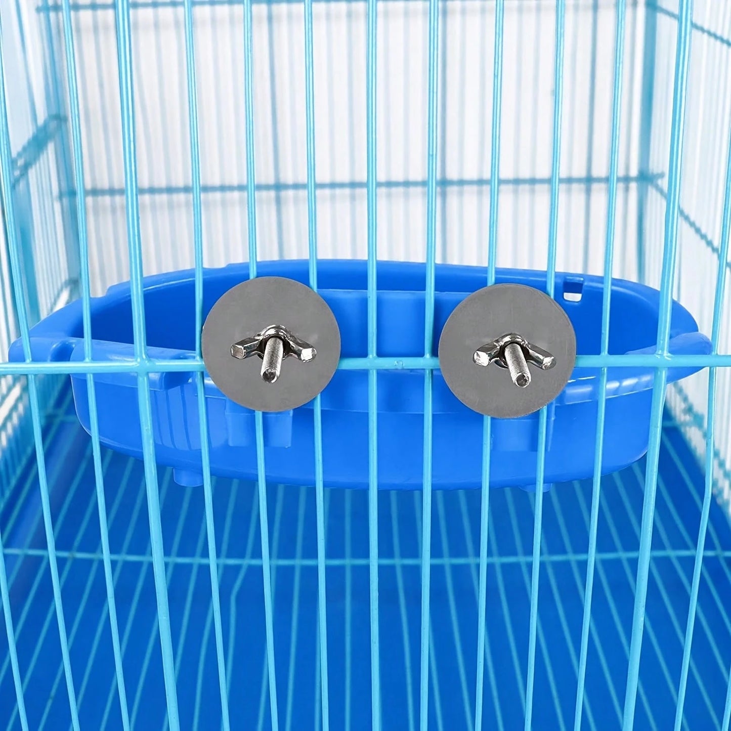 Bird Bath Cage With Randomly Colored Balls, Feeding Bowl, Bird Bath Basin, Basin, Hanging Bird Bath, Toy, Shower, Parrot, Cockatiel, Shower Box, Food Feeder, Tray, Bird Cage Accessories
