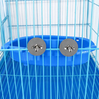 Bird Bath Cage With Randomly Colored Balls, Feeding Bowl, Bird Bath Basin, Basin, Hanging Bird Bath, Toy, Shower, Parrot, Cockatiel, Shower Box, Food Feeder, Tray, Bird Cage Accessories