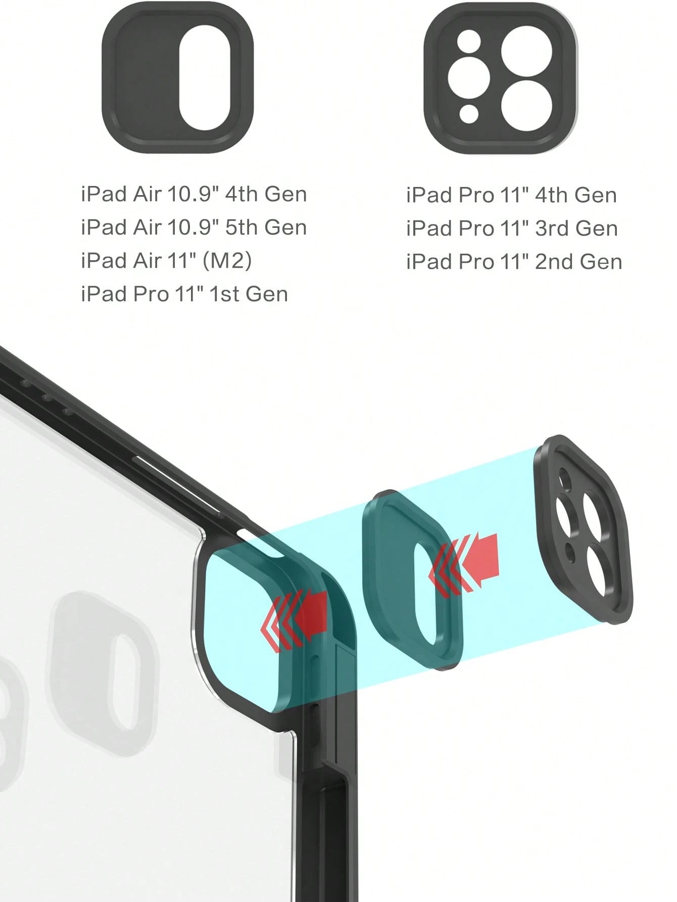 Black 3-Fold Silicone Folding Tablet Protective Case, Ultra-Thin Stand Shockproof Anti-Drop Pencil Holder, Compatible With IPad Mini 4/5/6 (9.7/10.2/10.5 Inch), Air 4/5/6 (10th Gen, 10.9 Inch), Pro 11