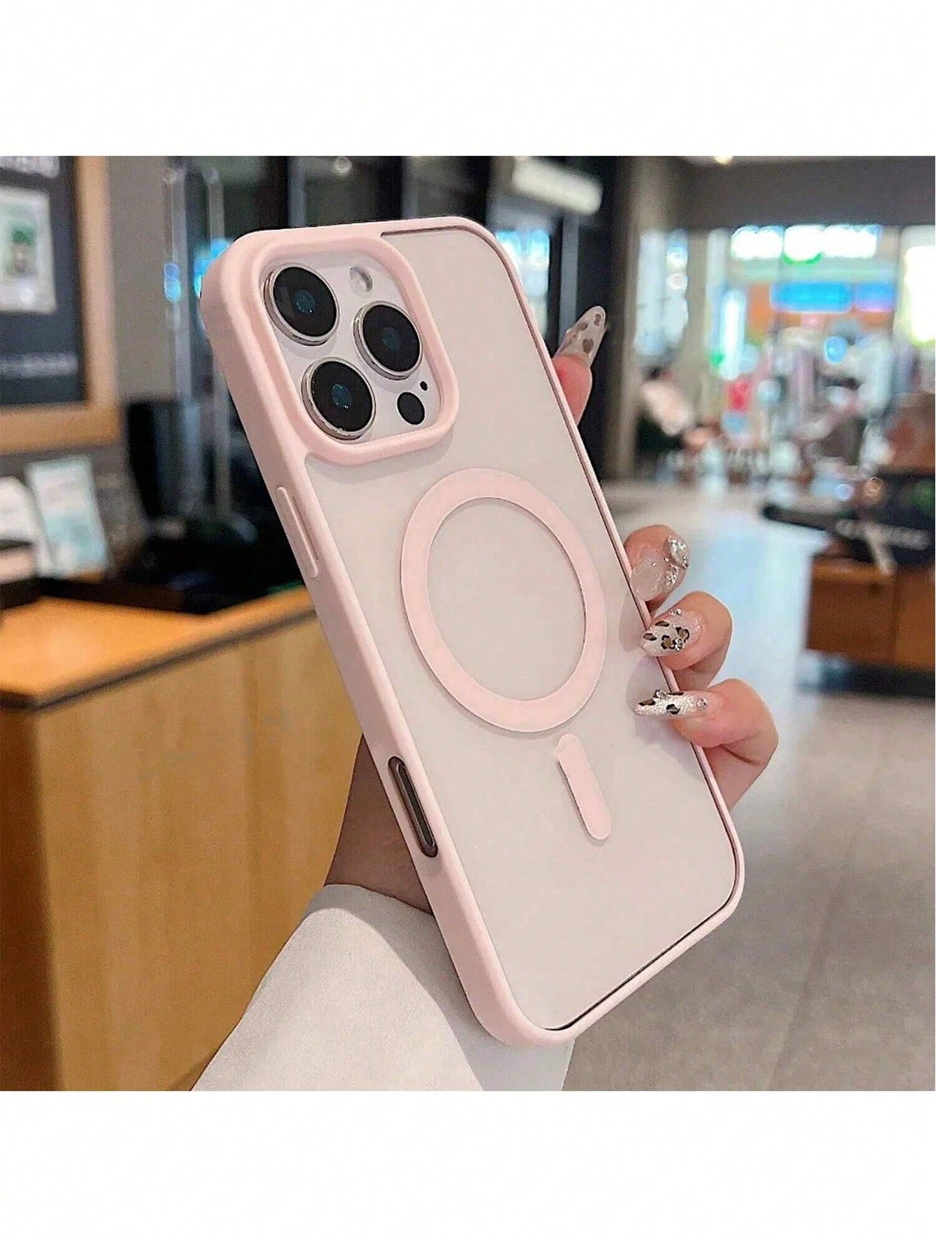 Black Magnetic Basic Phone Case Transparent Magnetic Phone Case, Compatible With 16/15/14/13/12/11 Pro/Plus/Max/Mini/7/8/SE/16e/7P/X/XR/XsMax, Shock-Proof Protective Cover, Also Fits S25 Ultra/S24 Ult
