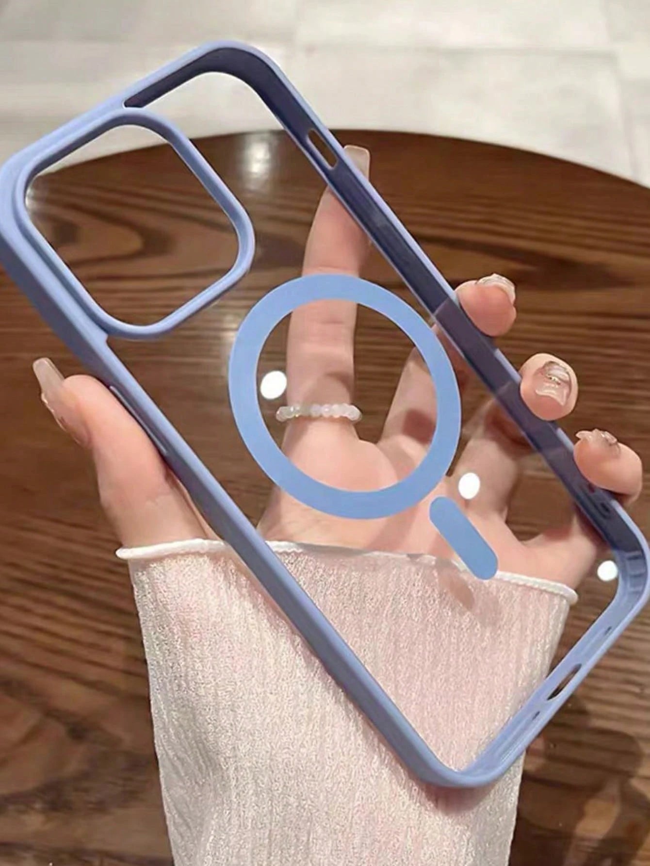 Black Magnetic Basic Phone Case Transparent Magnetic Phone Case, Compatible With 16/15/14/13/12/11 Pro/Plus/Max/Mini/7/8/SE/16e/7P/X/XR/XsMax, Shock-Proof Protective Cover, Also Fits S25 Ultra/S24 Ult