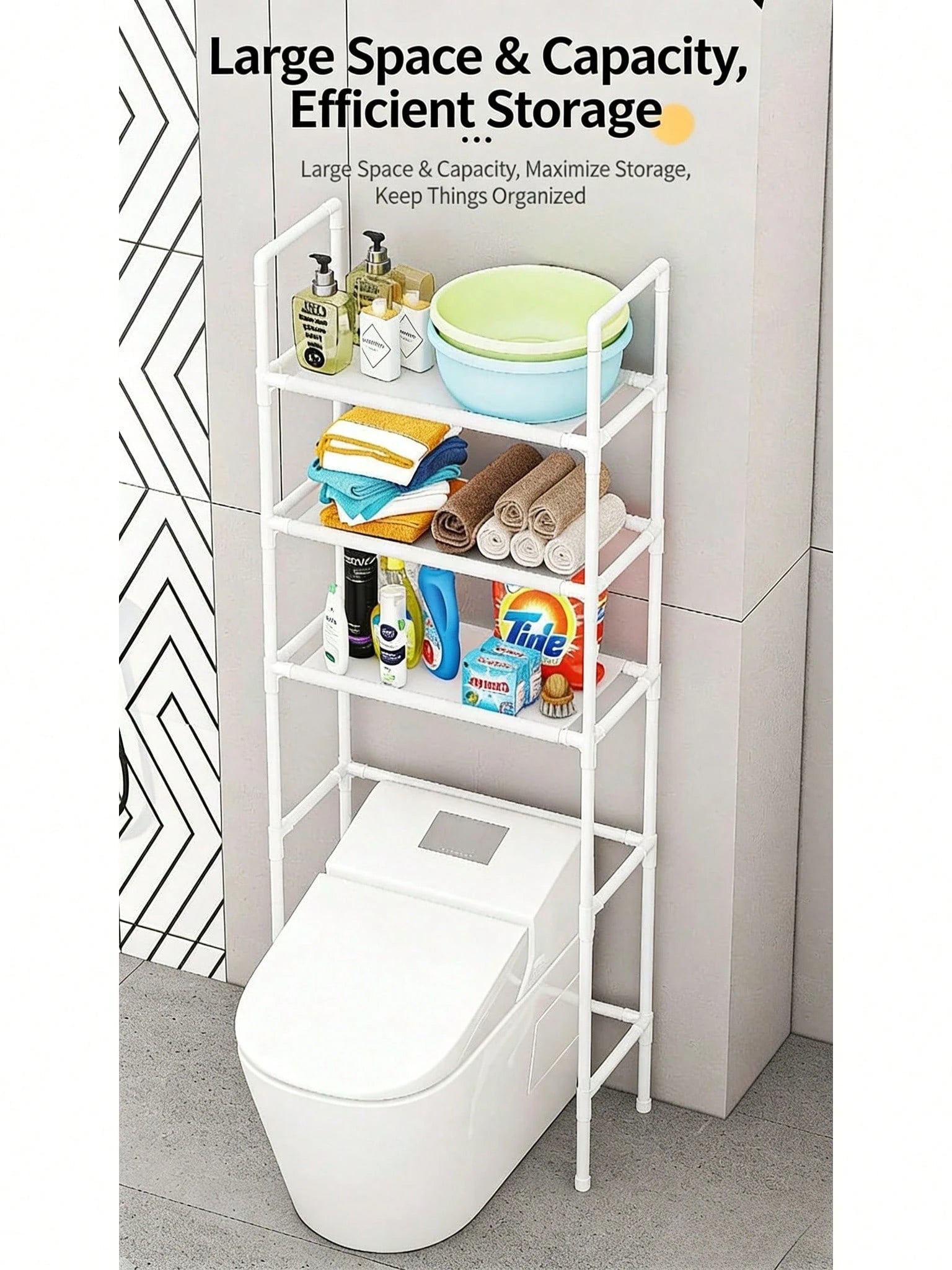 Black Storage Cabinet Above The Toilet