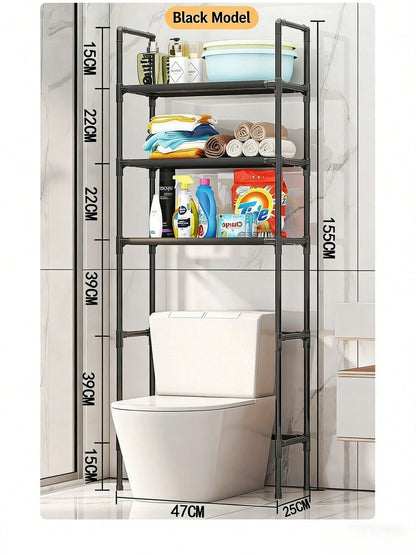 Black Storage Cabinet Above The Toilet