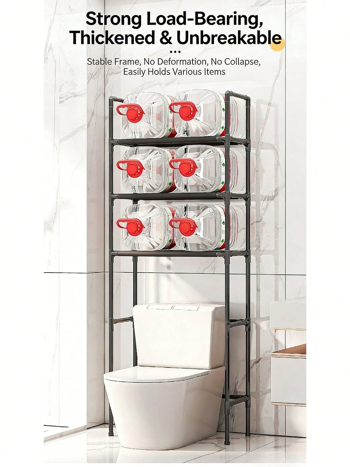 Black Storage Cabinet Above The Toilet