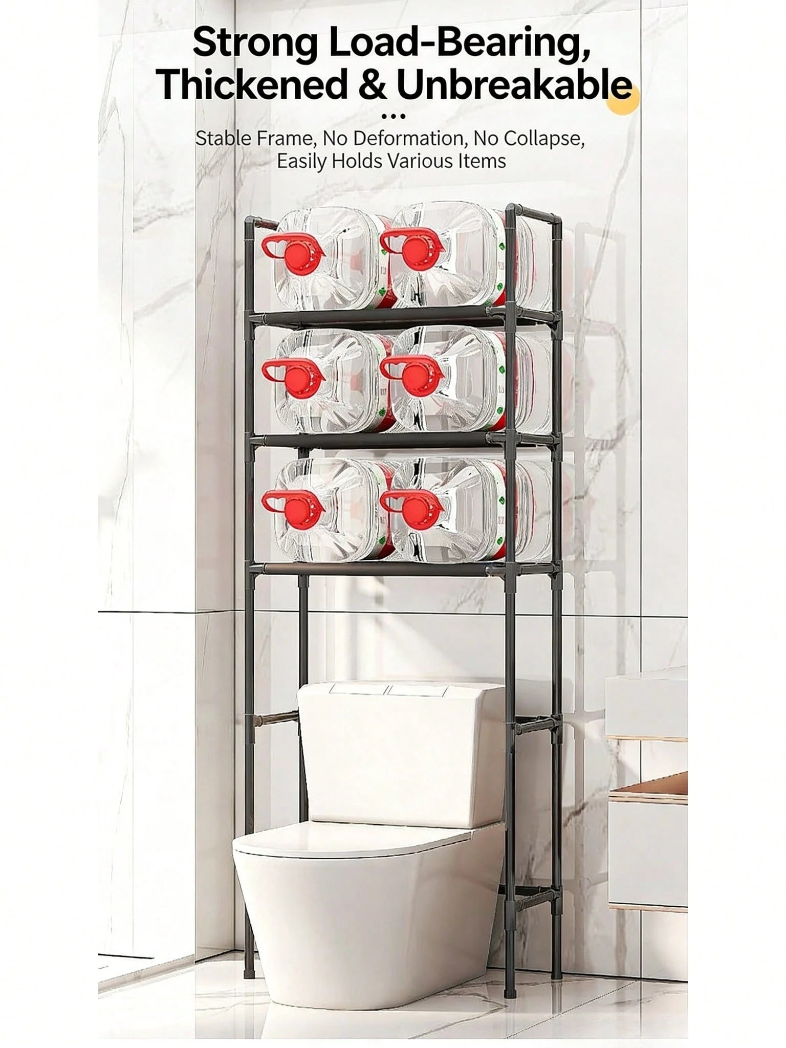 Black Storage Cabinet Above The Toilet