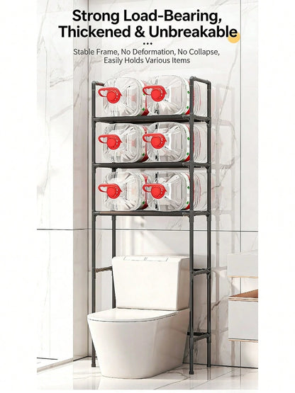Black Storage Cabinet Above The Toilet