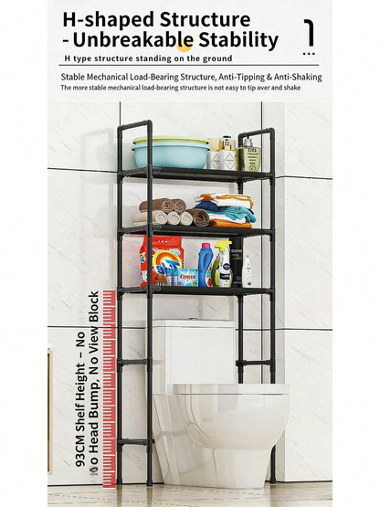 Black Storage Cabinet Above The Toilet