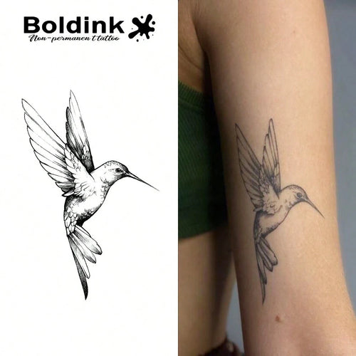 Boldink Non-Permanent Tattoo Technology, Animal & Bird Tattoo Designs, Simple Yet Elegant, Natural Matte Finish, Waterproof Temporary Tattoo, Lasts 1-2 Weeks, Easy Application, Looks Great, Temporary