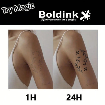 Boldink Non-Permanent Tattoo Technology, Animal & Bird Tattoo Designs, Simple Yet Elegant, Natural Matte Finish, Waterproof Temporary Tattoo, Lasts 1-2 Weeks, Easy Application, Looks Great, Temporary