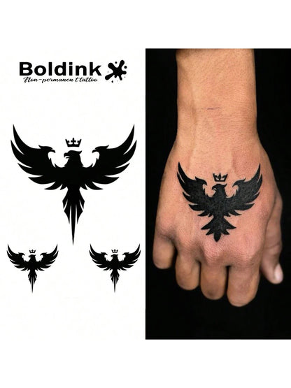 Boldink Non-Permanent Tattoo Technology, Animal & Bird Tattoo Designs, Simple Yet Elegant, Natural Matte Finish, Waterproof Temporary Tattoo, Lasts 1-2 Weeks, Easy Application, Looks Great, Temporary