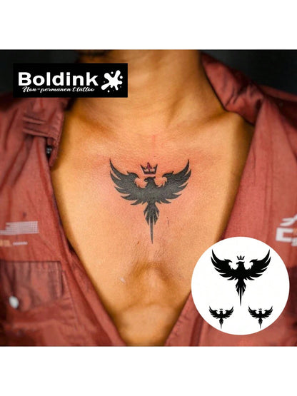 Boldink Non-Permanent Tattoo Technology, Animal & Bird Tattoo Designs, Simple Yet Elegant, Natural Matte Finish, Waterproof Temporary Tattoo, Lasts 1-2 Weeks, Easy Application, Looks Great, Temporary