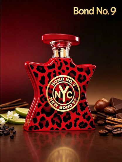Bond No. 9 Bond No.9 New Bond St. NYC Collection Perfume 100ml, Oriental Vanilla Gourmand Scent Featuring Lily-Of-The-Valley, Chestnut, Coffee And Creamy Vanilla, Unisex Cologne For Daily & Evening Us