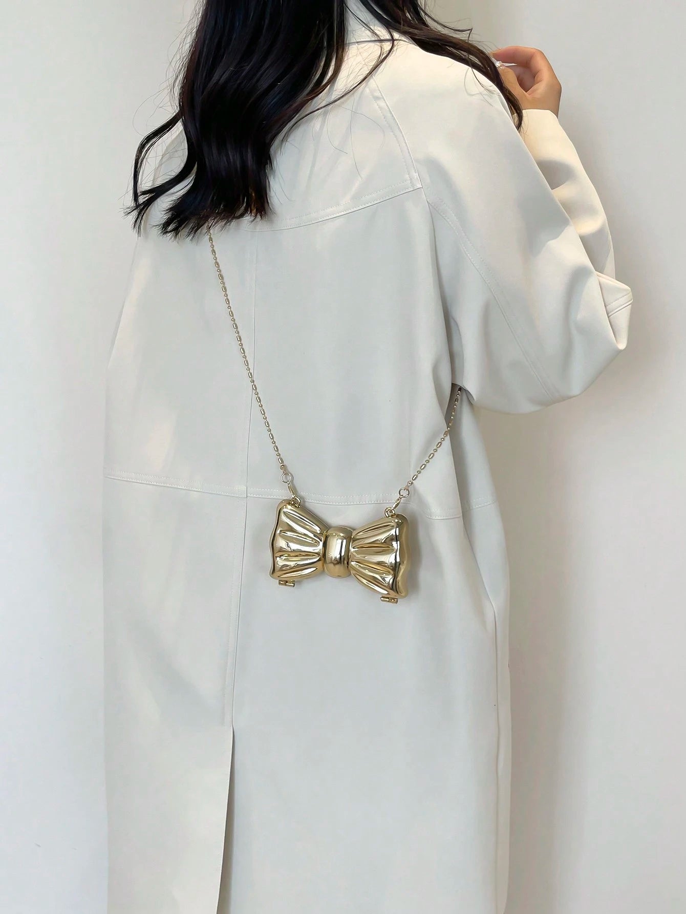 Bow Shaped Mini Party Bag, Women's Fashionable Chain Crossbody Bag, Suitable For Party And Date Wear, Coin Purse, Wedding, Party Bags, Graduation