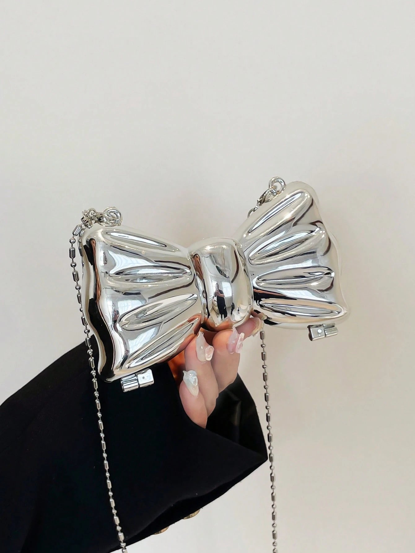 Bow Shaped Mini Party Bag, Women's Fashionable Chain Crossbody Bag, Suitable For Party And Date Wear, Coin Purse, Wedding, Party Bags, Graduation