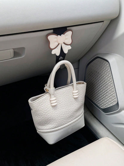 Bowknot Car Hanger, Creative Car Accessory Hanging Hook, Multi-Function Storage Hanger, Fits Glove Box Compartment