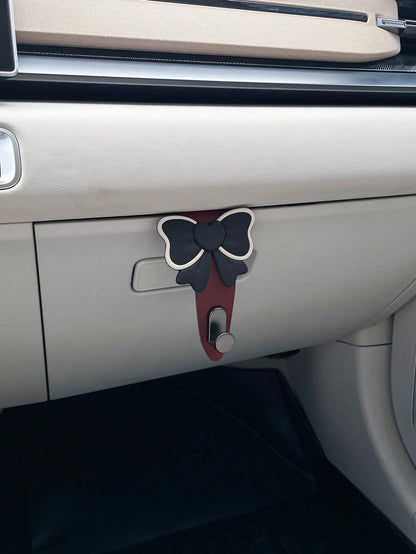 Bowknot Car Hanger, Creative Car Accessory Hanging Hook, Multi-Function Storage Hanger, Fits Glove Box Compartment