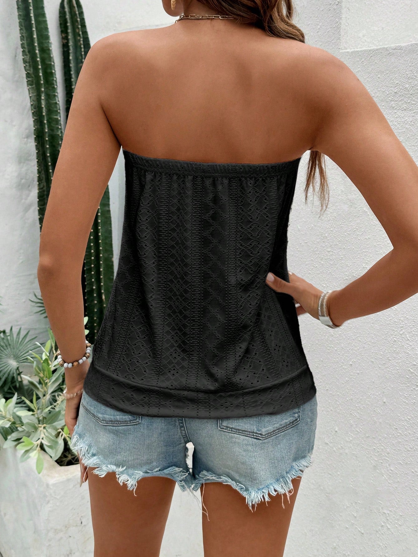 Breezaya Women's Solid Color Loose Casual Versatile Tube Top