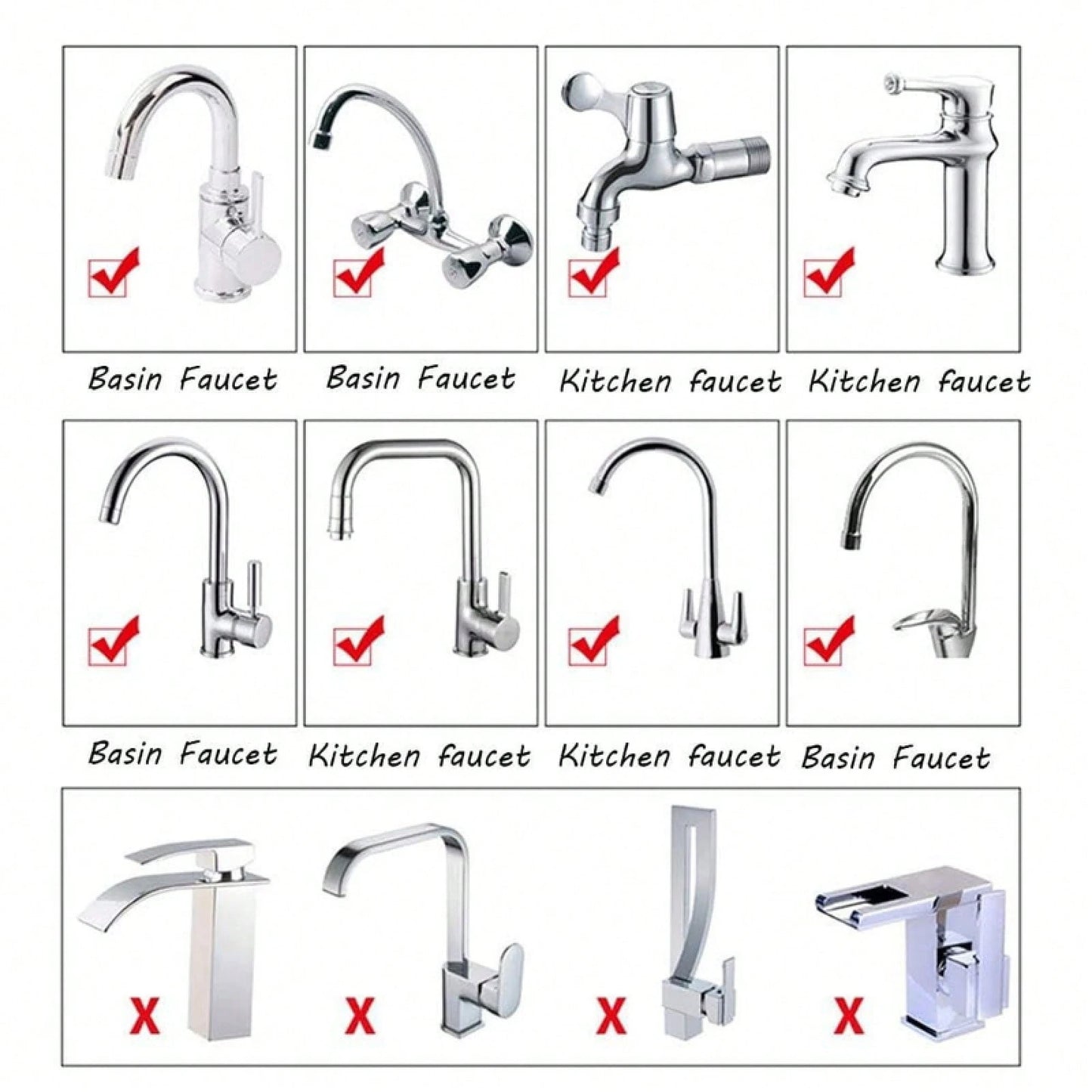 BueDeHai 6PCS Universal Faucet Water Filter Cartridges Kitchen Tap Purifier Replacement Easy Installation Long Lasting Filtration For Home Office Restaurant Use