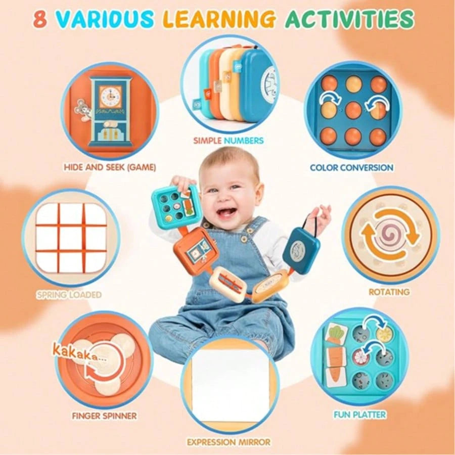 Busy Board For 1 Year Old, Travel Toysfor Toddler 1-3 On Plane Car, MontessoriBusy Board Busy Cube, Toys For 1 YearOld Boy Girl, Valentine Gifts For Kids