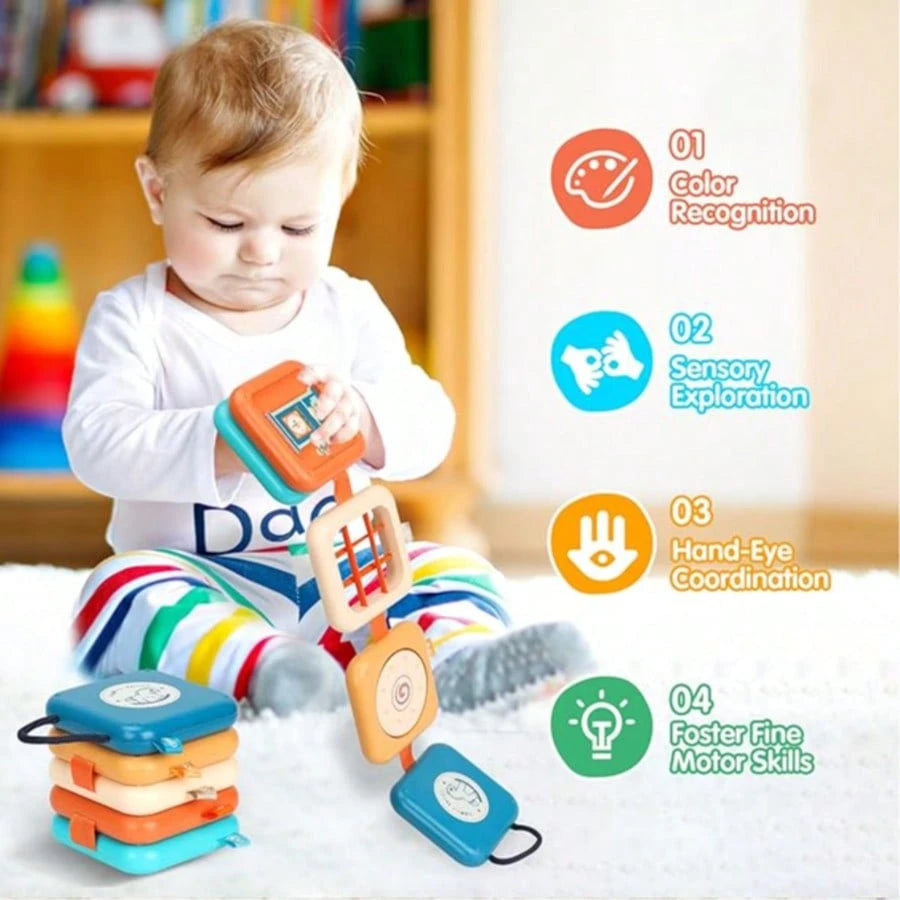 Busy Board For 1 Year Old, Travel Toysfor Toddler 1-3 On Plane Car, MontessoriBusy Board Busy Cube, Toys For 1 YearOld Boy Girl, Valentine Gifts For Kids