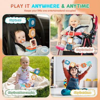 Busy Board For 1 Year Old, Travel Toysfor Toddler 1-3 On Plane Car, MontessoriBusy Board Busy Cube, Toys For 1 YearOld Boy Girl, Valentine Gifts For Kids
