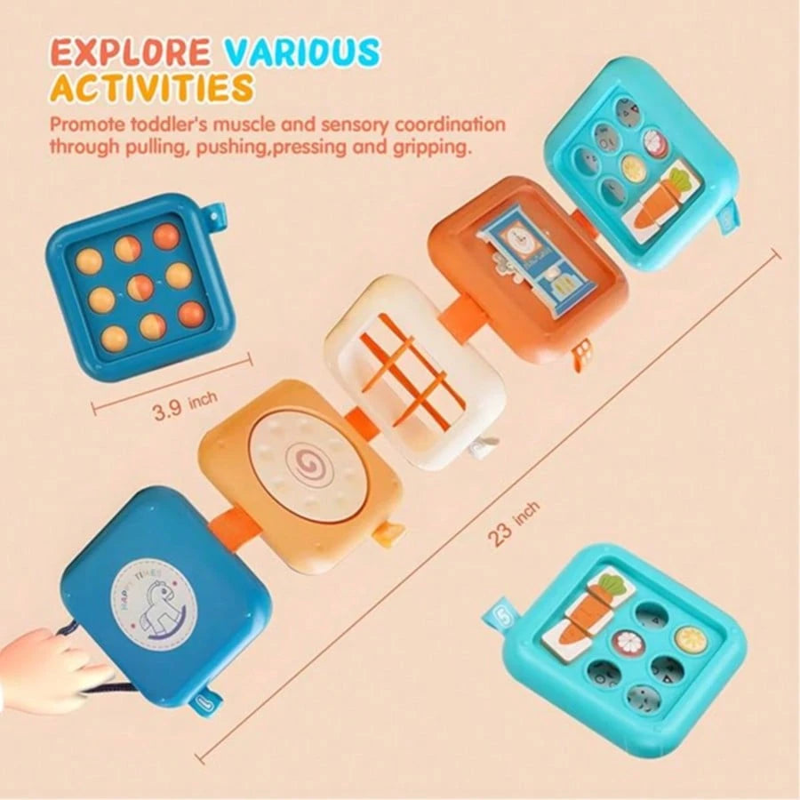 Busy Board For 1 Year Old, Travel Toysfor Toddler 1-3 On Plane Car, MontessoriBusy Board Busy Cube, Toys For 1 YearOld Boy Girl, Valentine Gifts For Kids