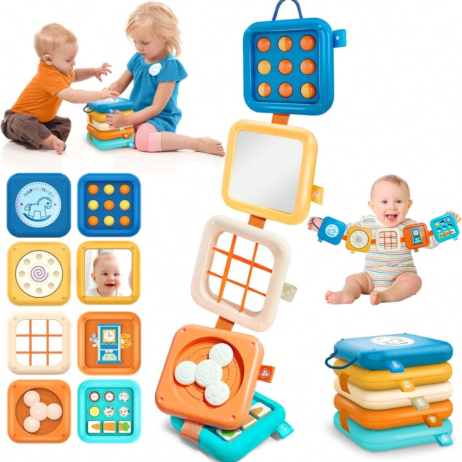 Busy Board For 1 Year Old, Travel Toysfor Toddler 1-3 On Plane Car, MontessoriBusy Board Busy Cube, Toys For 1 YearOld Boy Girl, Valentine Gifts For Kids