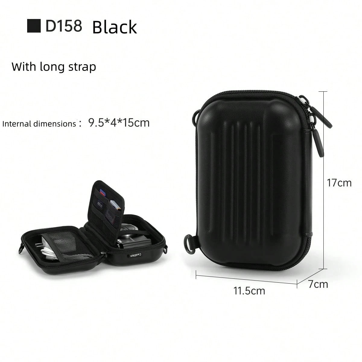 Camera Case For Digital Video Cameras Storage Holder Bag Shockproof Waterproof PU Leather Storage Bag Camera Accessories Free Extr Long Strap Included