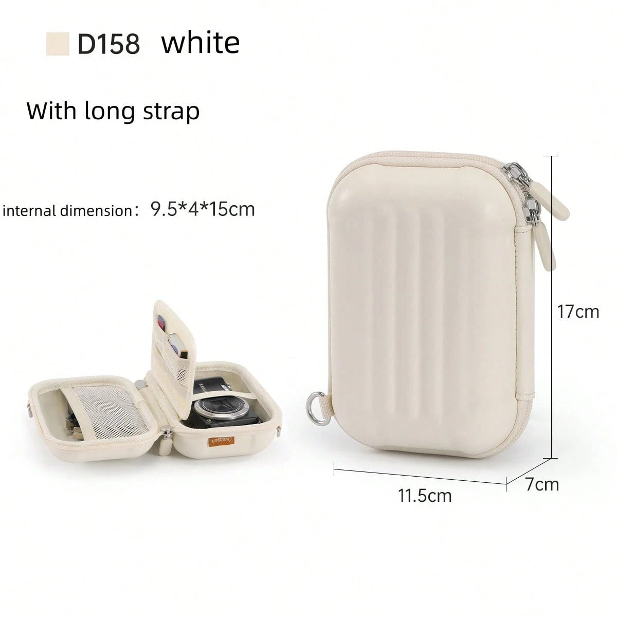 Camera Case For Digital Video Cameras Storage Holder Bag Shockproof Waterproof PU Leather Storage Bag Camera Accessories Free Extr Long Strap Included
