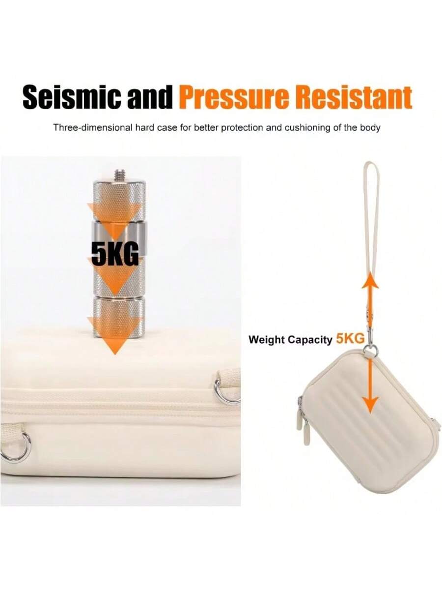 Camera Case For Digital Video Cameras Storage Holder Bag Shockproof Waterproof PU Leather Storage Bag Camera Accessories Free Extr Long Strap Included