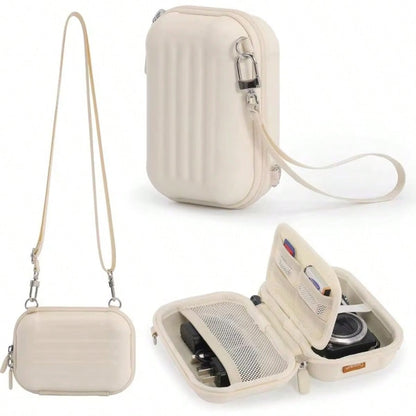 Camera Case For Digital Video Cameras Storage Holder Bag Shockproof Waterproof PU Leather Storage Bag Camera Accessories Free Extr Long Strap Included