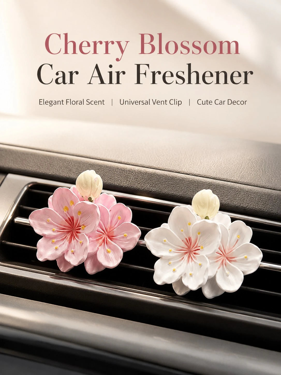 Car Air Vent Aromatherapy Diffuser, Car Fragrance, Car Decoration, Peony Scented Aromatherapy Wax Diffuser, Peony Scented Car Air Freshener, Clip-On Car Fragrance, Car Interior Air Freshening Decorati