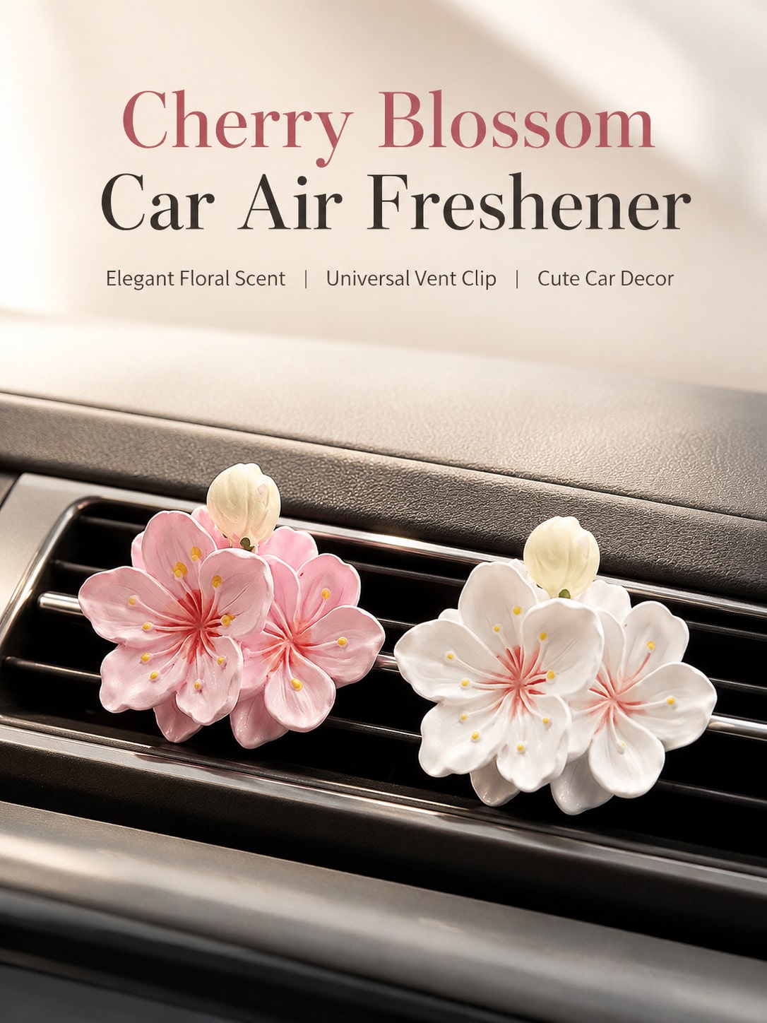 Car Air Vent Aromatherapy Diffuser, Car Fragrance, Car Decoration, Peony Scented Aromatherapy Wax Diffuser, Peony Scented Car Air Freshener, Clip-On Car Fragrance, Car Interior Air Freshening Decorati