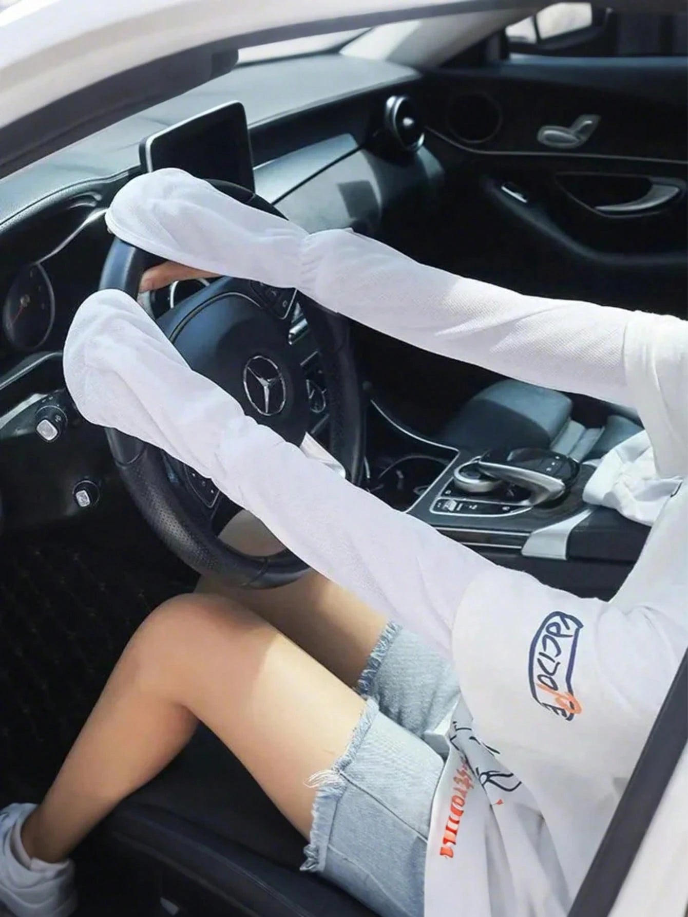Car Arm Sleeves, Women's Cooling Sun Protection Arm Sleeves, Breathable Fingerless Driving Gloves, UV-Blocking Summer Driving Sleeves, Quick-Dry Outdoor Driving Gloves, Essential For Summer