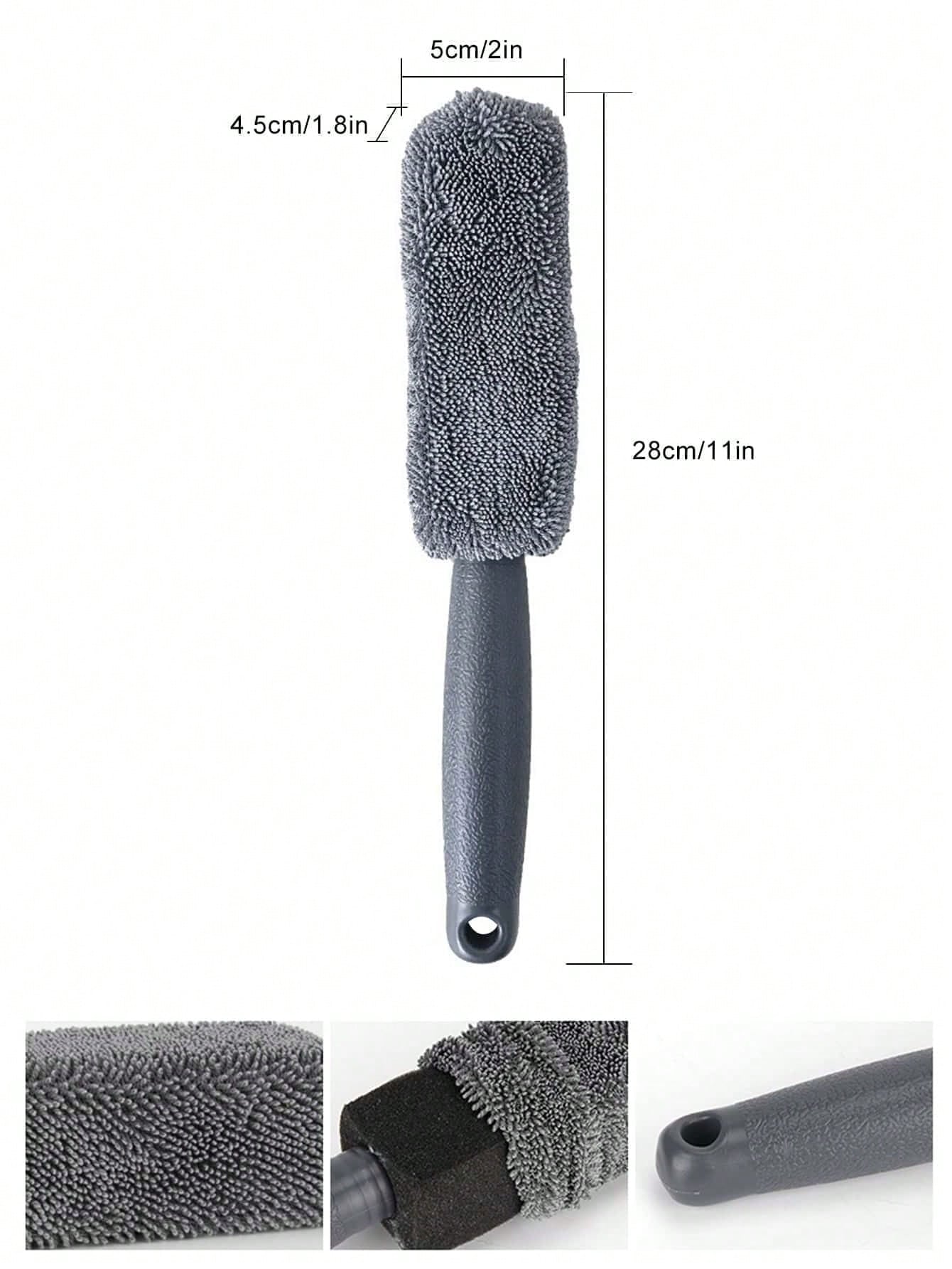 Car Cleaning Brush, Lightweight Polyester Wheel Rim Cleaning Tool, Efficient Car Detail Maintenance, Tire Care Accessories, Car Washing Equipment, Car Wheel Brush, Car Wheel Rim And Tire Cleaning Brus